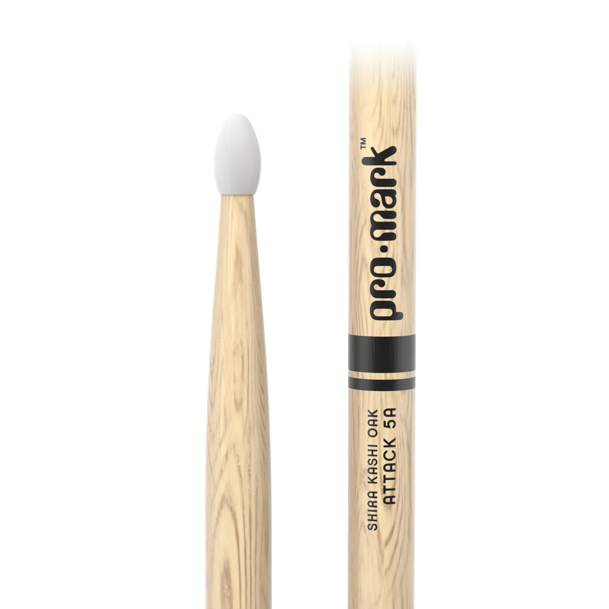 ProMark PW5AN Classic Attack 5A Shira Kashi Oak Drumstick - Oval Nylon Tip