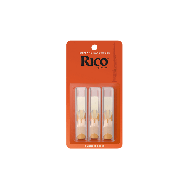 Rico by D'Addario - Soprano Saxophone Reeds - Strength 2.0- Pack of 3