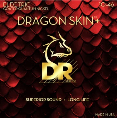 DR Strings - DEQ-10 - Dragon Skin+™ - Quantum Nickel Electric Guitar String Set - Medium - 10-46
