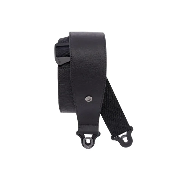 D'Addario - 30BAL00 - Comfort Leather Guitar Strap w/ Auto Lock -Black