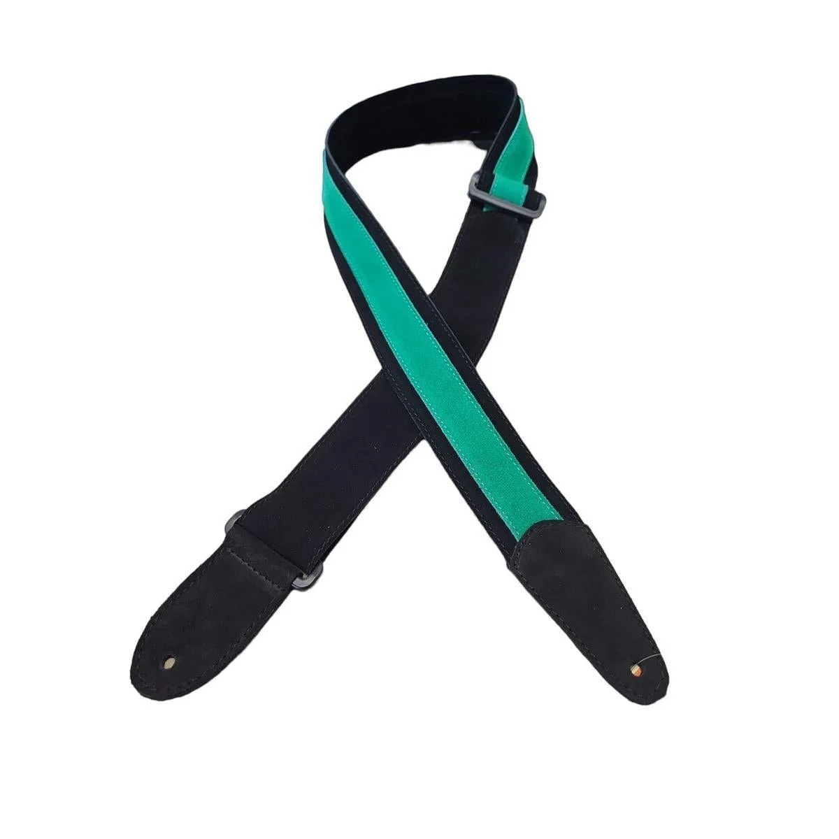 Henry Heller 2" Suede Strap | Black w/Green