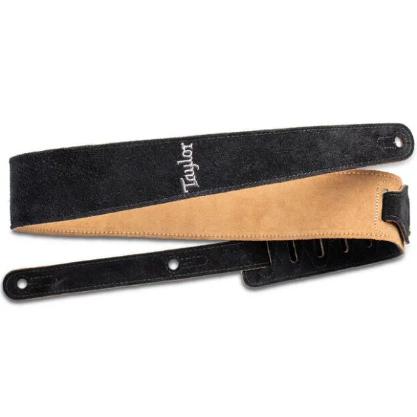 Taylor Embroidered Suede Guitar Strap | Black